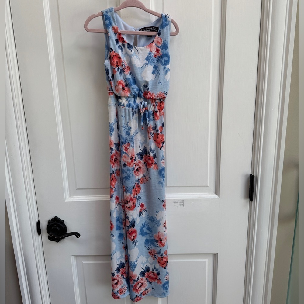 NWOT Trixxi Girl 3T XXS Floral Print Sleeveless Maxi Dress